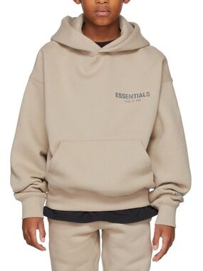 Fear of God Essentials Kids Tan Pullover Hoodie - Size Women’s XXS / Kids 10